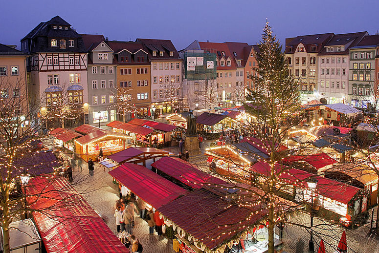 Vánoční trh v Jeně, Durynsko, Německo