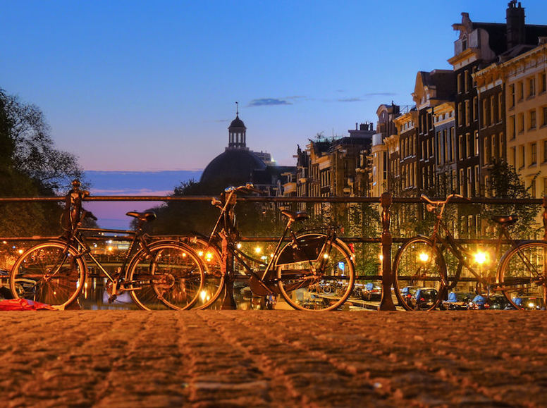 Projížďka na kole po Amsterdamu