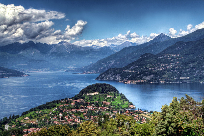 Jezero Como ve tvaru Y v Itálii
